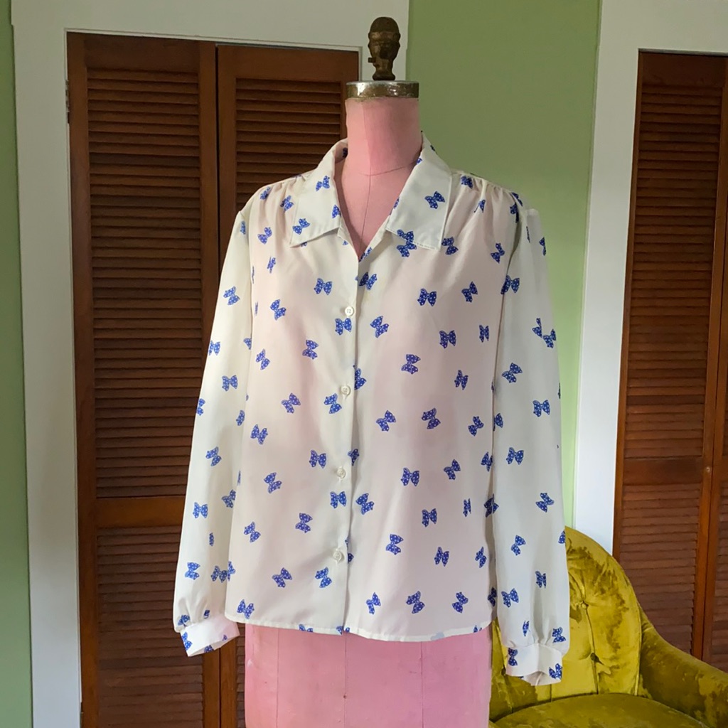 1970s Bow Blouse